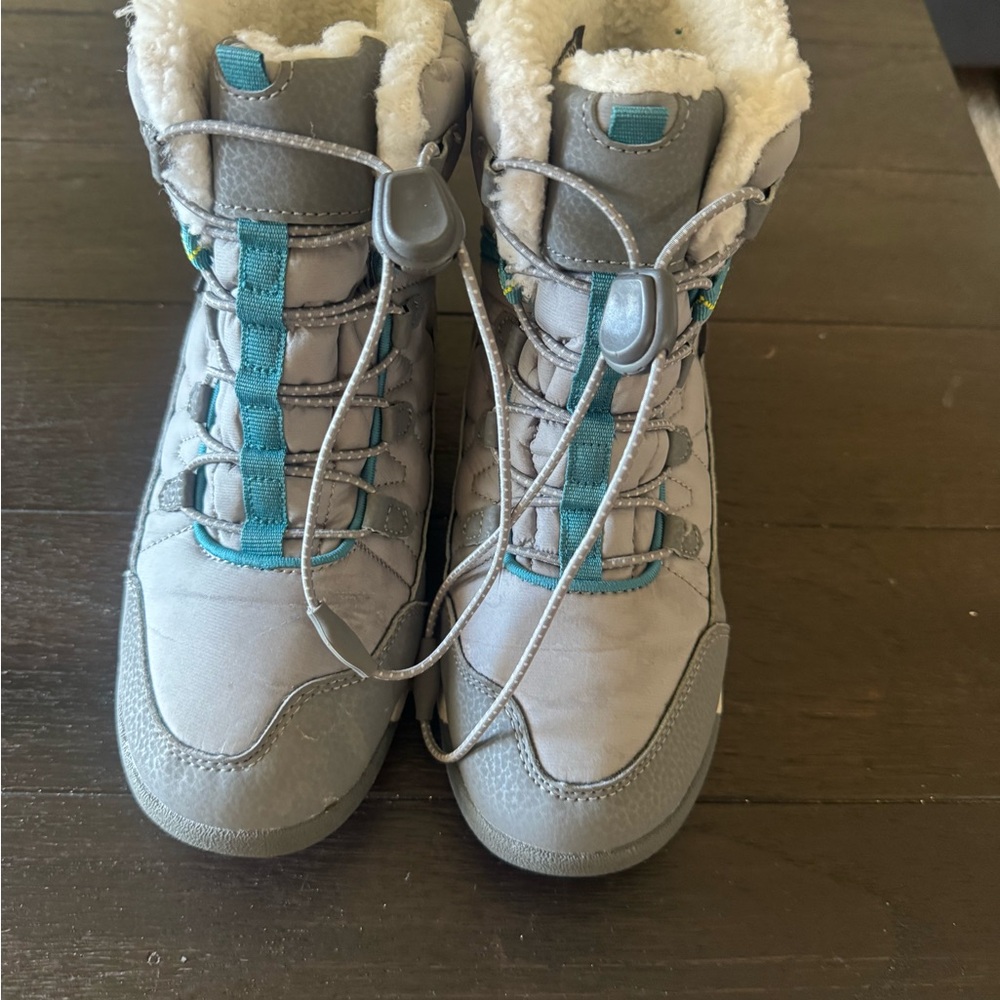 Merrell Kids Gray and Teal Boots